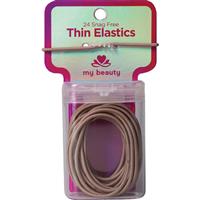 my beauty hair snag free thin elastic 24 pack blonde