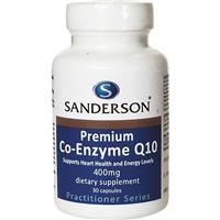 sanderson premium co-enzyme q10 400mg 30 capsules