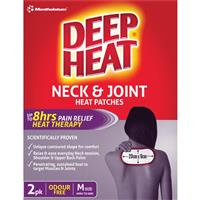deep heat neck & joint heat patches 2 pack