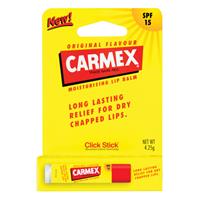 carmex lip balm original click stick spf15 4.25g