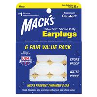 macks silicone ear plugs value pack 6 pair