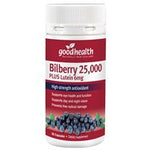 good health bilberry 25000mg plus lutein 6mg 60 capsules