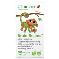 clinicians kids brain beams 30 chewable tablets