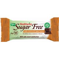 healtheries 99 sugar free dark chocolate salted caramel 21g