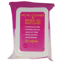 health & beauty make up remover wipes 30 pack with plastic lid