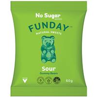 funday sour vegan gummy bears 50g