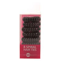 my beauty hair spiral elastics black 8 pack