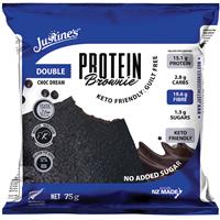 justines keto double choc dream protein cookie 75g