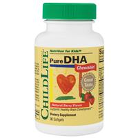 childlife pure dha natural berry flavour 90 chewable softgels (fish gelatin)