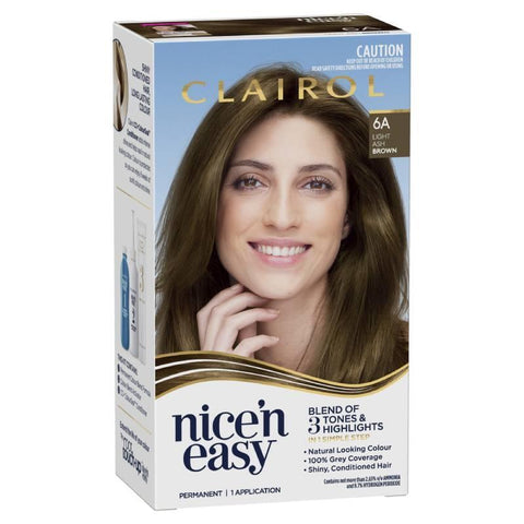 clairol nice & easy 6a natural light ash brown