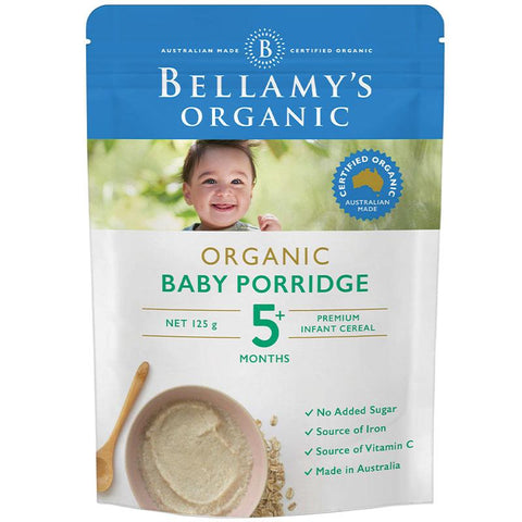 bellamy's organic baby porridge 125g