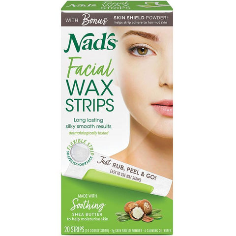 nad's facial wax strips 20