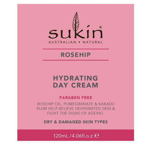sukin rosehip hydrating day cream 120ml