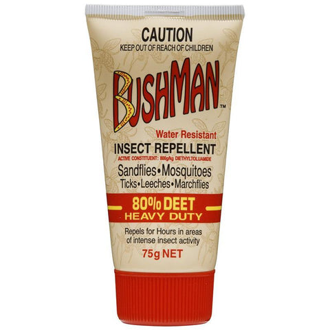 bushman heavy duty 80% deet insect repellent 75g