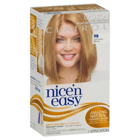 clairol nice & easy 9b light beige blonde