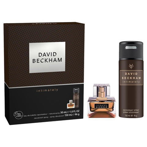 david beckham intimately for men eau de toilette 30ml & deodorant spray 2 piece set