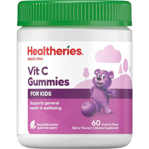Healtheries VIT-C Gummy Bears-berry flavour (60s)