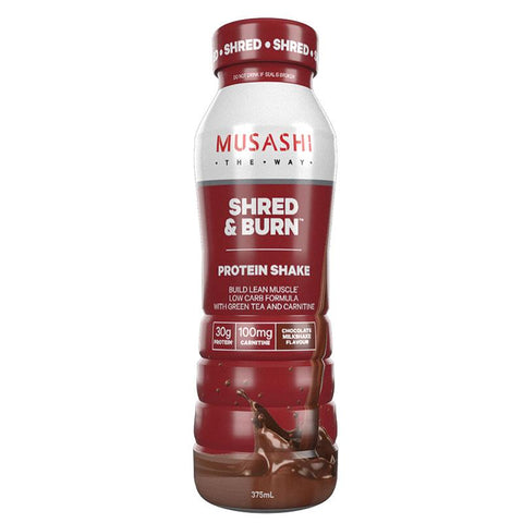 musashi shred and burn shake chocolate 375ml