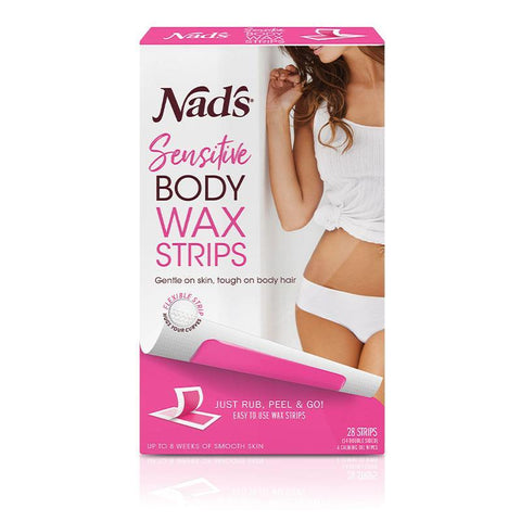 nad's body wax strips for sensitive skin 28 pack