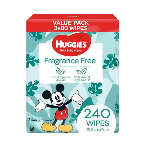 huggies baby wipes unscented jumbo refill 240