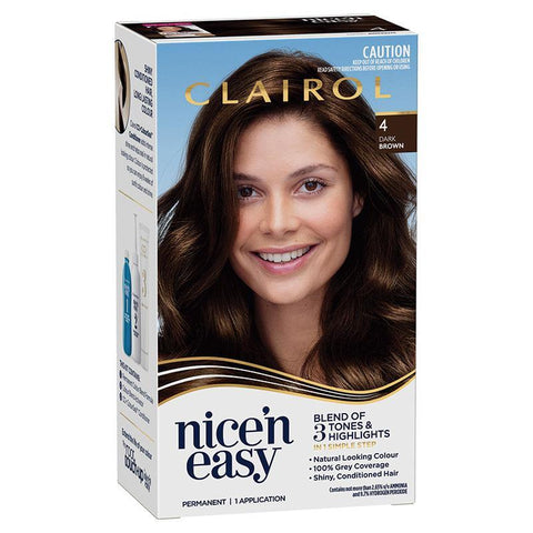 clairol nice & easy 4 natural dark brown