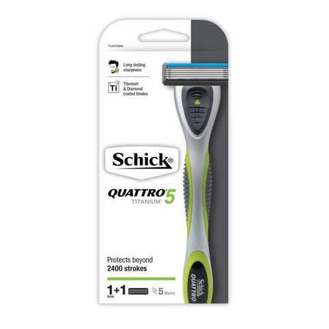 schick quattro titanium 5 kit + 1 refill