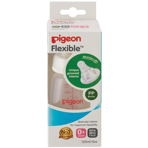 Pigeon Flexible Peristaltic Slim Neck Nursing Bottle PP 120ml
