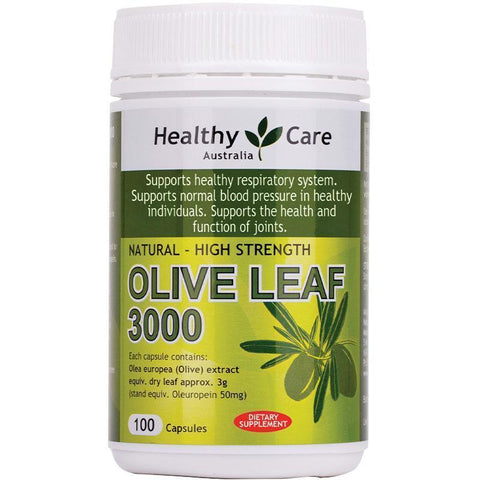 healthy care olive leaf extract 3000mg 100 capsules