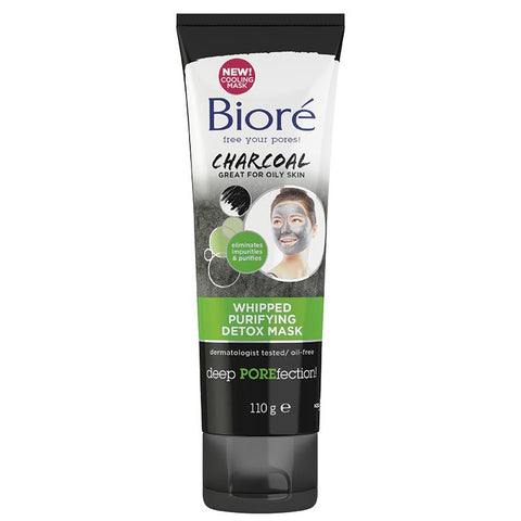 biore charcoal whipped purfyng detox mask 110g