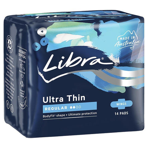 libra pads ultra thin regular wings 14 pack