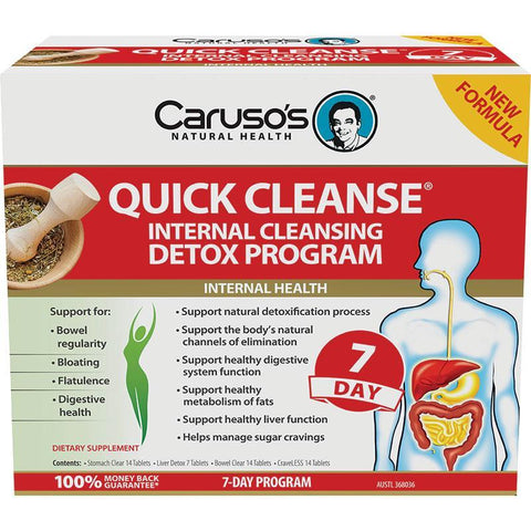 carusos natural health quick cleanse 7 day detox program + probiotic