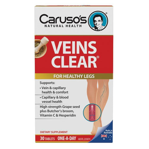 carusos natural health veins clear 30 tablets