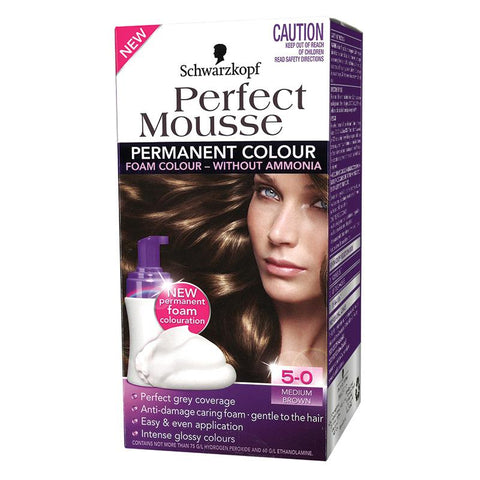 schwarzkopf perfect mousse 5-0 medium brown