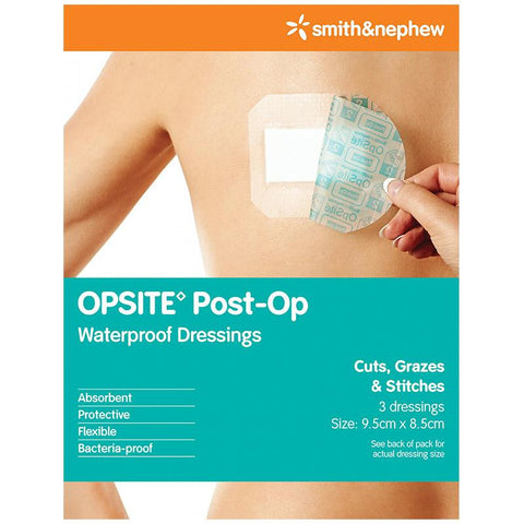 opsite post-op 9.5cm x 8.5cm single dressing