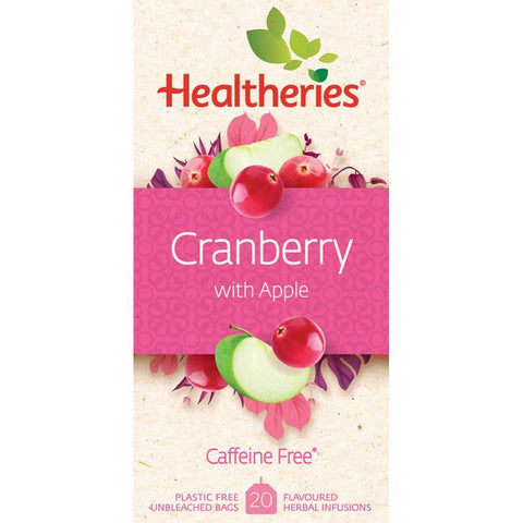 healtherieshealtheries fruit tea cranberry & apple20pack