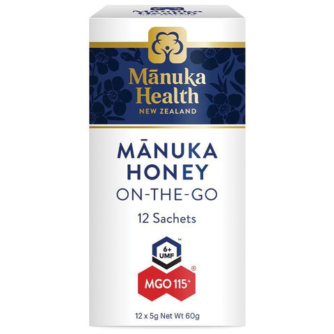 manuka health mgo 100+ manuka honey 60g on the go 12 snap pack
