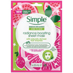 simple kind to skin radiance boost facial sheet mask 25ml