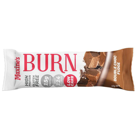 maxine's burn bar double choc fudge 40g