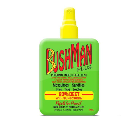 bushman plus uv insect repellent 100ml pump spray