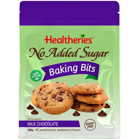 Healtheries No Added Sugar Baking Bits Milk Chocolate 200g