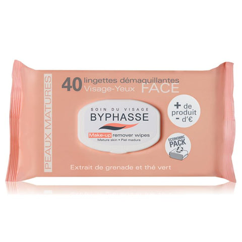 byphasse makeup remover wipes mature skin 40 wipes