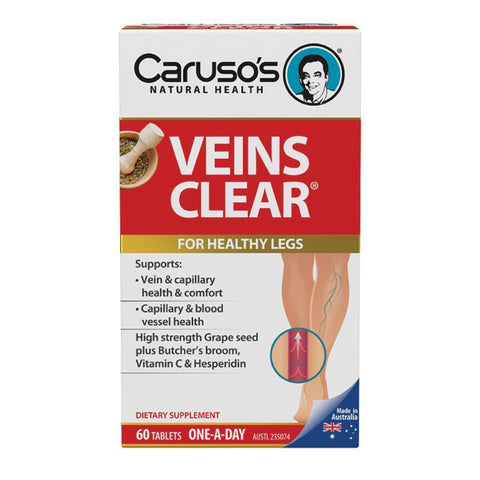 carusos natural health veins clear 60 tablets