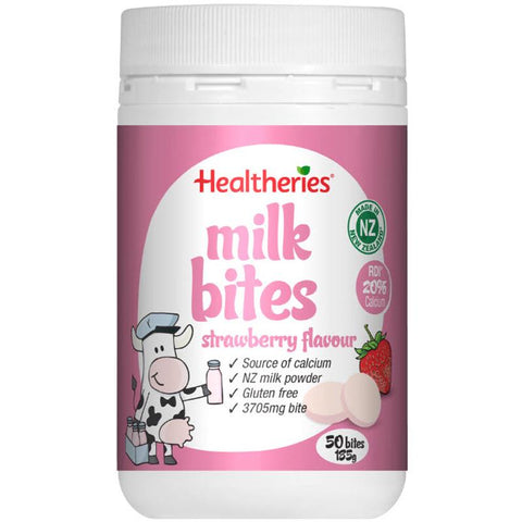 Healtheries Milk Bites Strawberry Flavour 50 Tablets