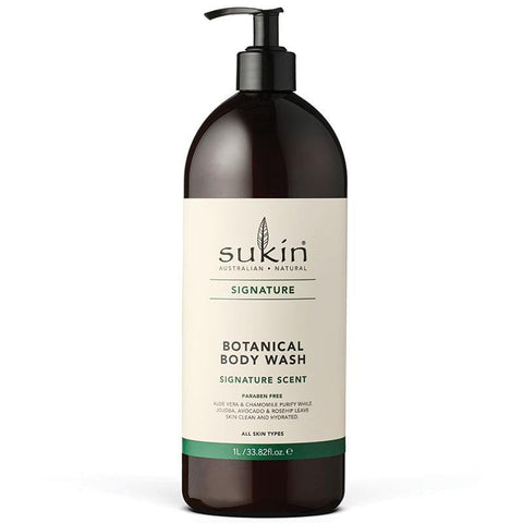 Sukin Signature Botanical Body Wash Pump 1L
