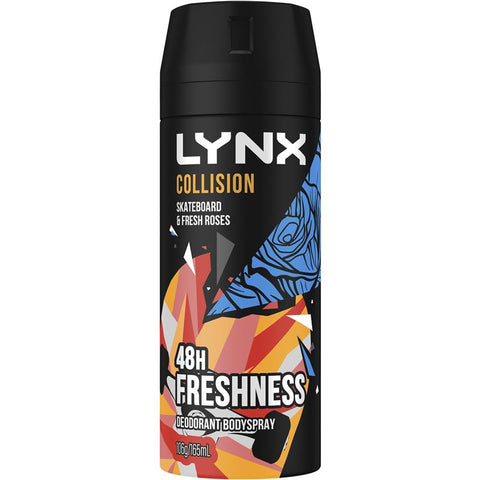 lynxlynx body spray aerosol deodorant skateboard & fresh roses165mL