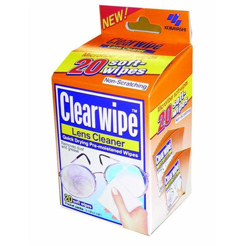 clearwipe lens cleaner wipes 20