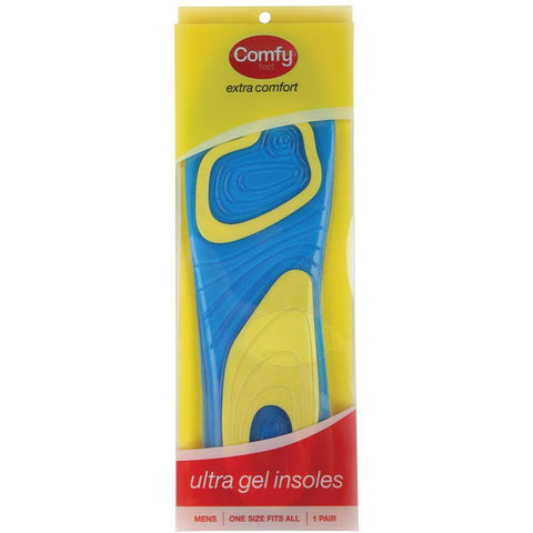 comfy feet liquid gel insoles men size 40-46