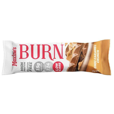 maxines burn bar choc caramel crunch 40g
