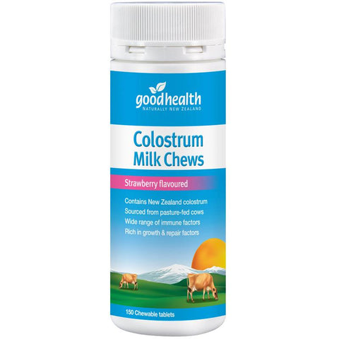 good health colostrum chewable strawberry 150 tablets