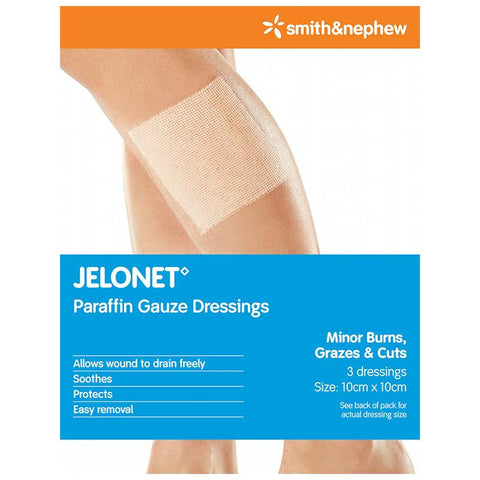 jelonet 10cm x 10cm 3 pack